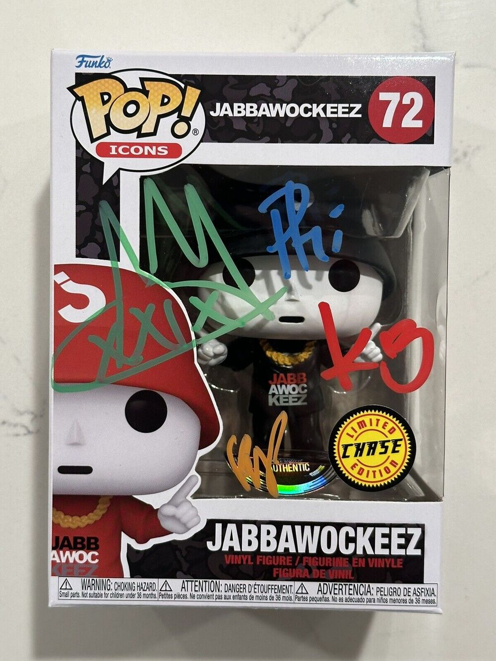 Jabbawockeez authentic signed Funko Pop CHASE vinyl figure #72 w/ 4 autographs